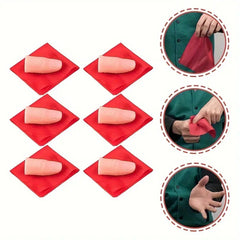 Rubber Finger Red Scarf Magic Prop Easy to Learn Novelty Mixed Christmas Gift