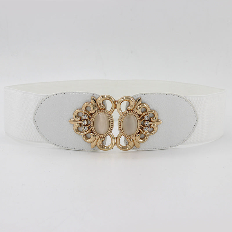 Women's Jeweled Elastic High Waist Belt for Casual Party
