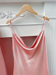 Satin Pajama Set & Robe Long Sleeve V Neck Slip Dress