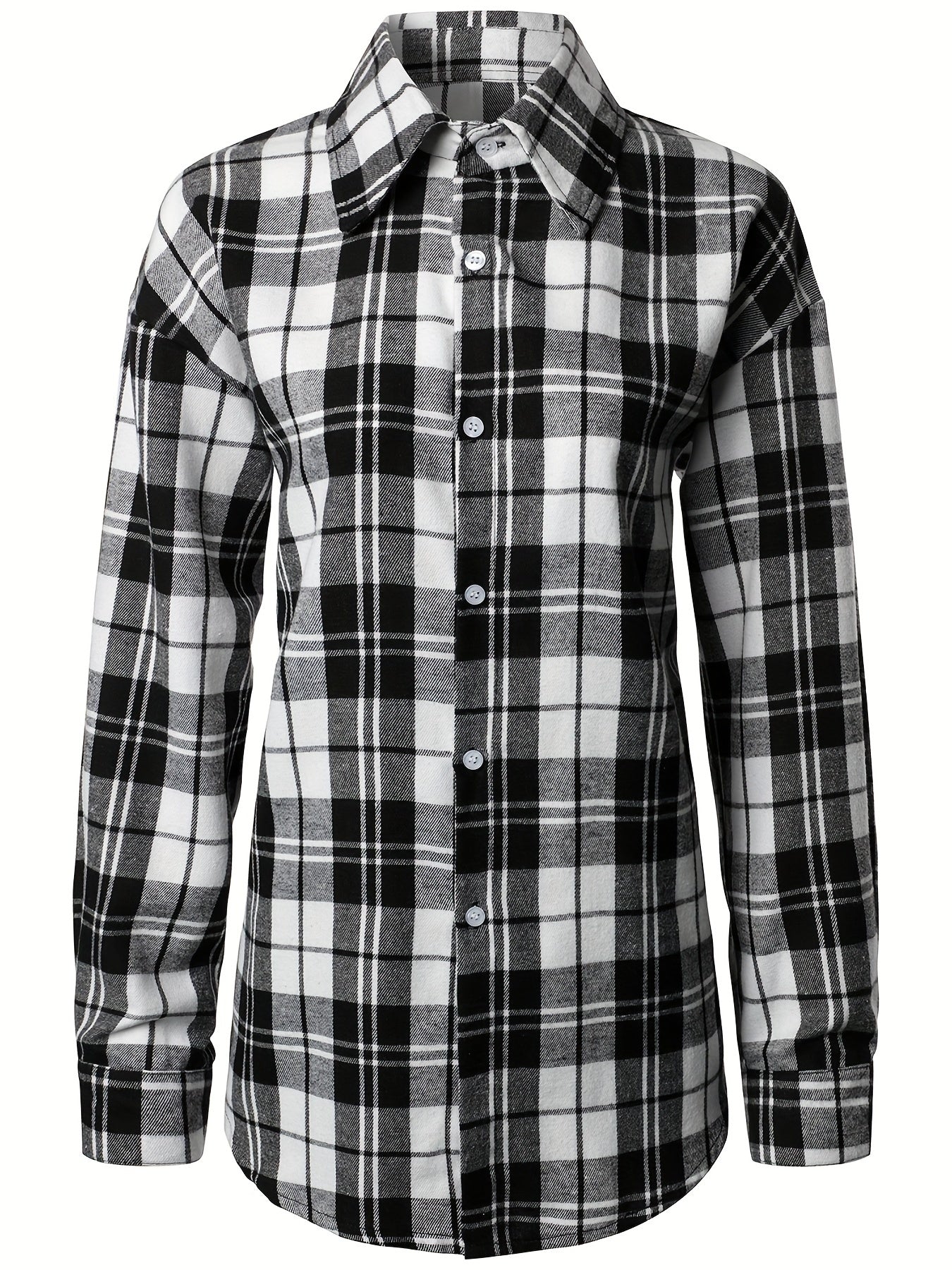 Plaid Long Sleeve Shirt Outdoor Casual Loose Shirt