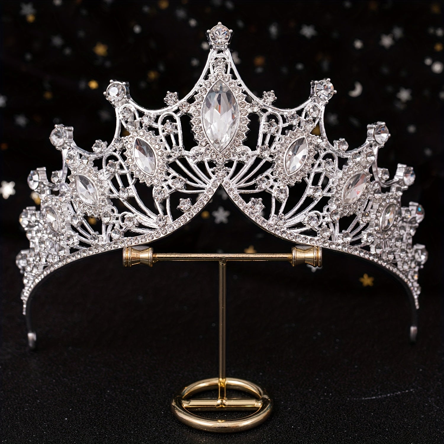 Crystal Rhinestone Bridal Tiara Crown Wedding Hair Accessory