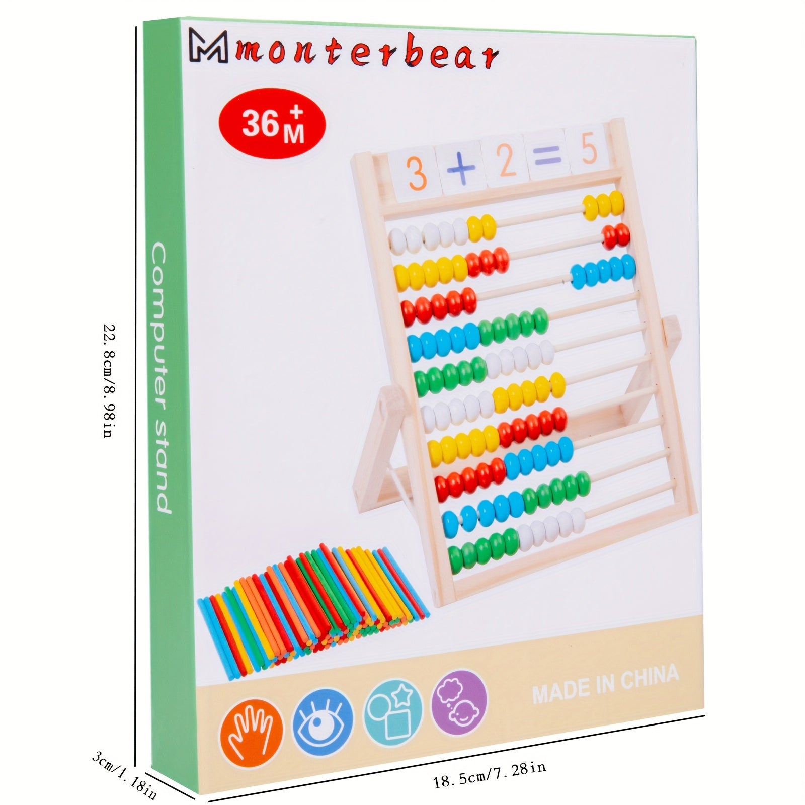 Wooden Math Abacus for Kids Classroom Learning