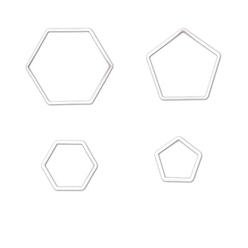 4pcs Cake Mold Plastic Cookie Mold Hexagon Football Shape Cake Mold