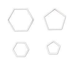 4pcs Cake Mold Plastic Cookie Mold Hexagon Football Shape Cake Mold