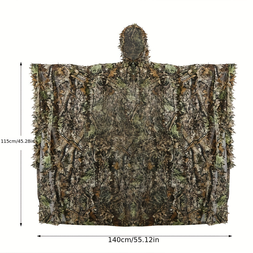 Leafy Camouflage Poncho Jacket for Jungle Shooting