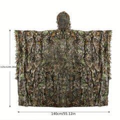 Leafy Camouflage Poncho Jacket for Jungle Shooting