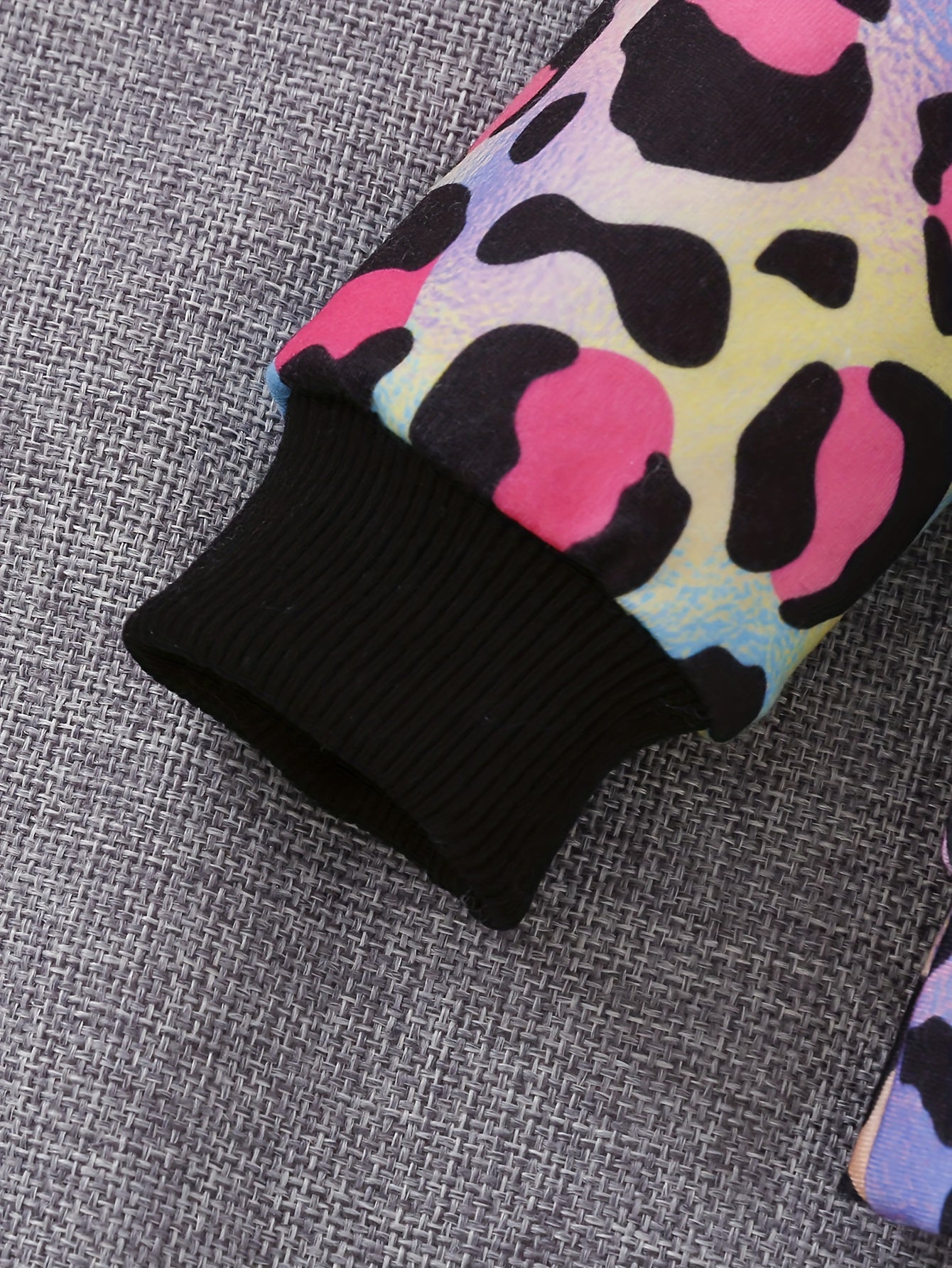 Luminous Gradient Leopard Print Hooded Sweatshirt for Party