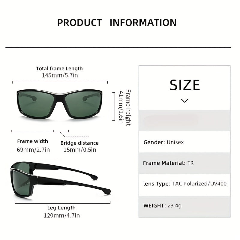 Men's Polarized Square Sunglasses UV Protection