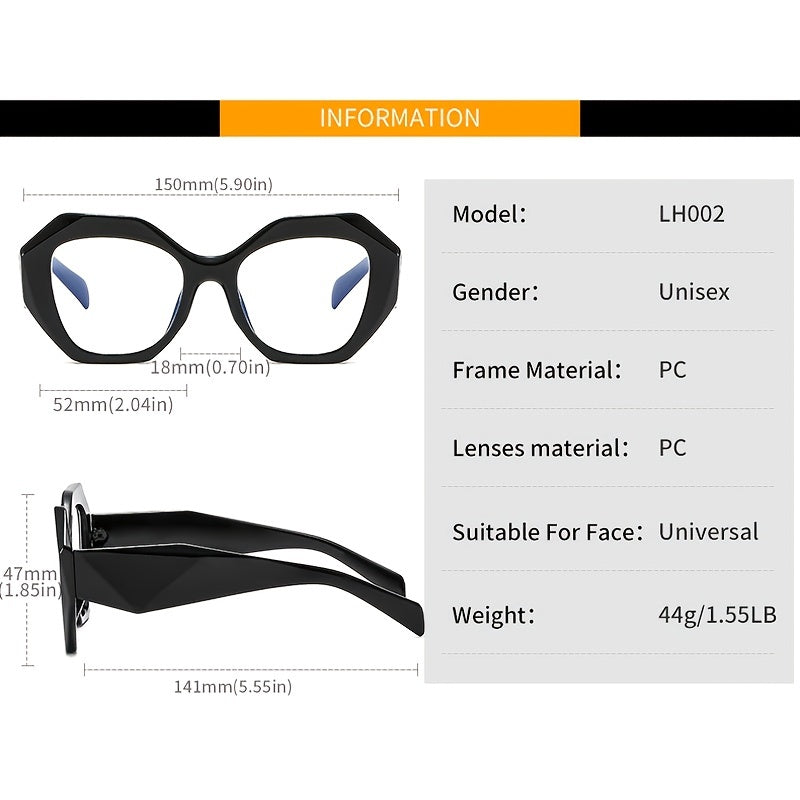 Polygon Candy Sunglasses Women UV400 Protection Lens Shades Plastic Frame