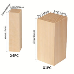 Wood Carving Practice Set Basswood Model Building