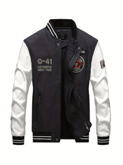 Men's Casual PU Leather Jacket with Pockets