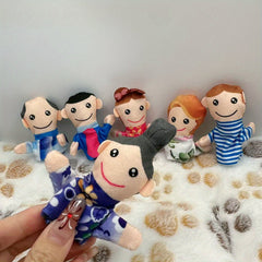 6pcs Family Theme Finger Puppets Set for Role Play