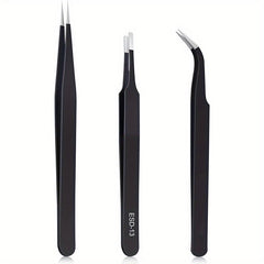 Precision Curved Stainless Steel Tweezers for Electronics and Jewelry