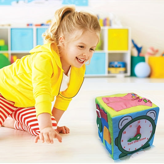 Baby Activity Cube Soft Toy - 6 Puzzle Cube Toys Fine Cloth Gift