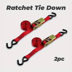 2pcs 2X4 57m Ratchet Tie Down Straps Coated S Hooks Luggage Motorcycle