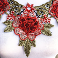 1pc Flower Venise Lace Sewing Applique Lace Collar Neckline DIY Craft