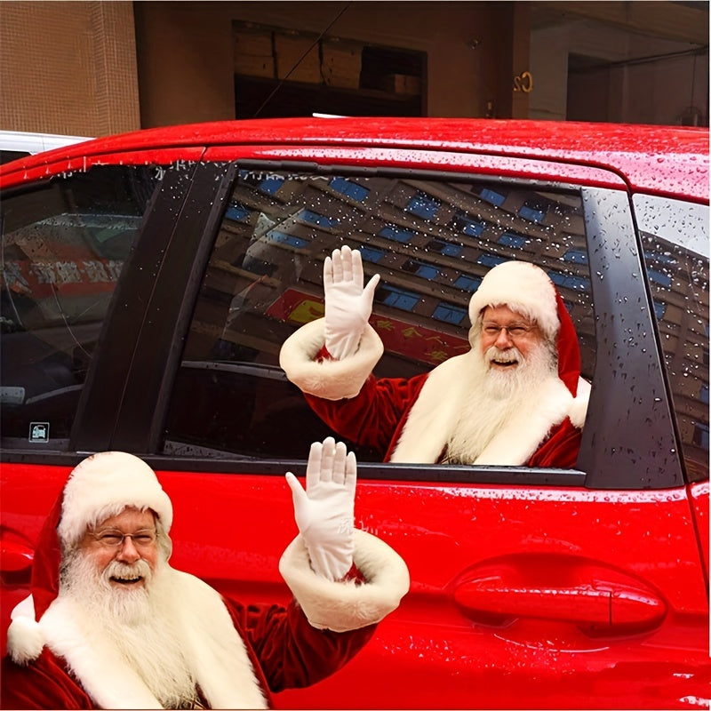 Christmas Props Santa Claus Decorative Stickers Holiday Decoration Self adhesive
