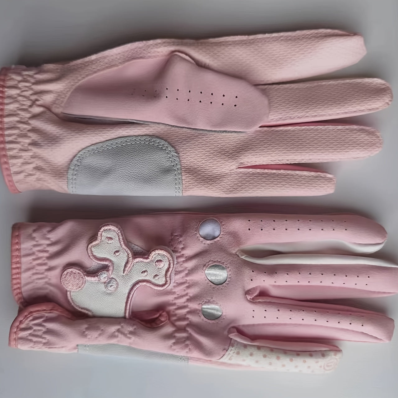 Women's Sheepskin Golf Gloves Topless Wear Soft Breathable Slip Resistant