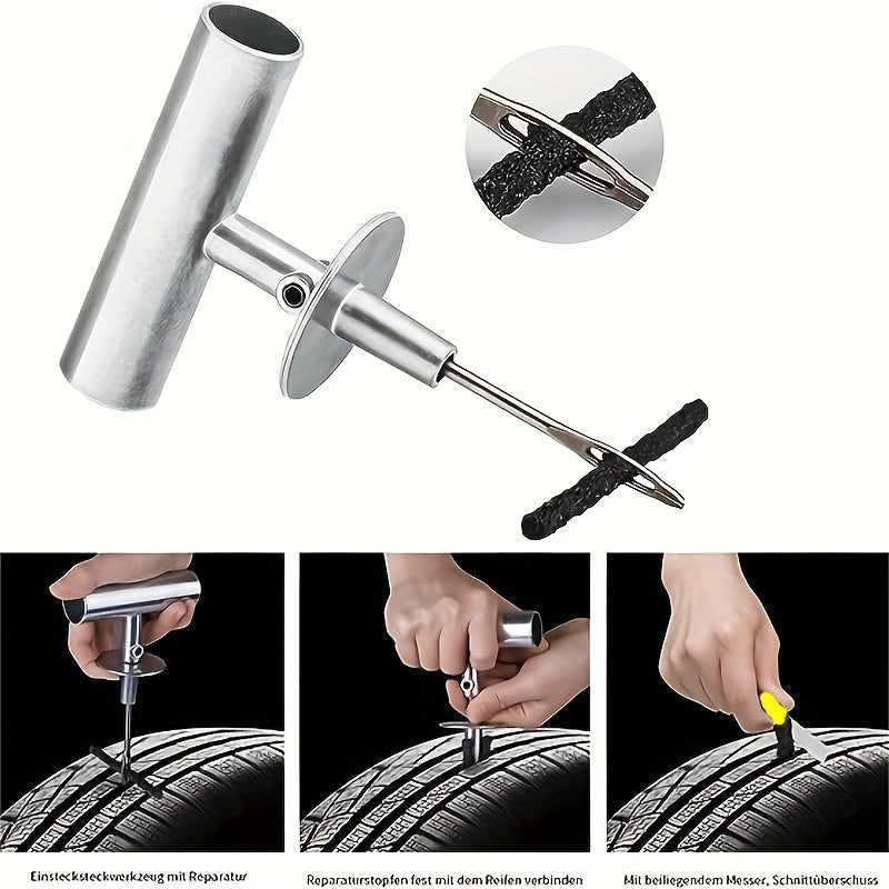 Universal Tire Repair Kit 68pcs for Punctures & Flats Patch Car Motorcycle