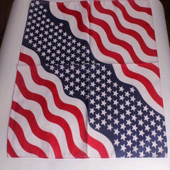Cotton Sport Pocket Square Headscarf American Flag Print Headband Bandana