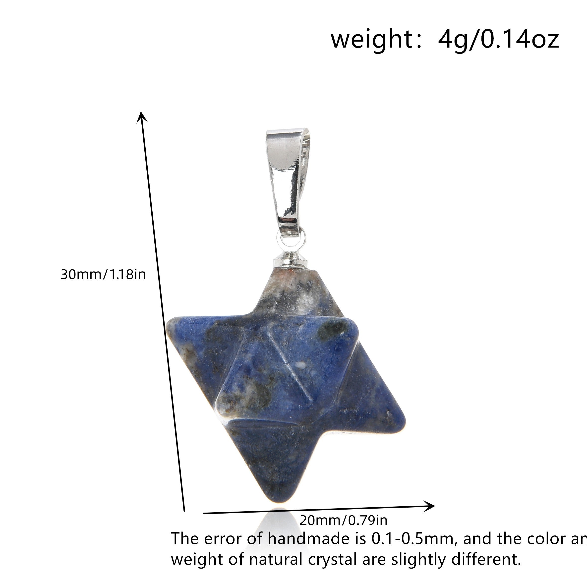 1pc Natural Crystal Pendant Amethyst Lapis Lazuli for Jewelry DIY