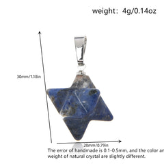1pc Natural Crystal Pendant Amethyst Lapis Lazuli for Jewelry DIY