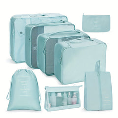 8Pcs Clothing Sorting Packaging Luggage Storage Bag Travel Toiletry Shoes Bag