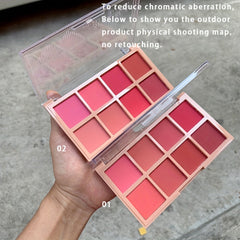 Romantic Flower 8 Blush Palette - Matte Finish, Waterproof & Sweatproof