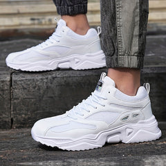 Men's Breathable Mesh Lace up Walking Shoes Casual Outdoor Sneakers
