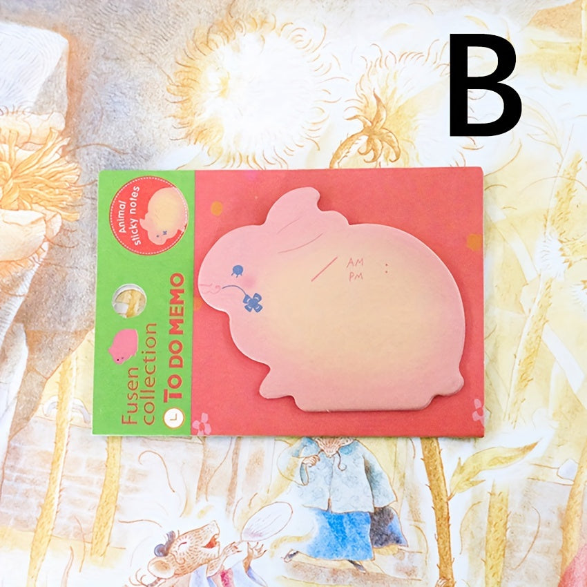 Animal Shape Sticky Notes Tearable Stick On Memo Book 1pc