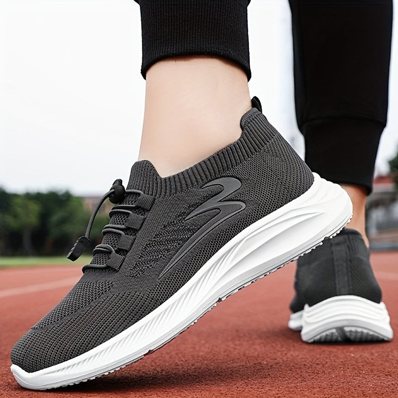 Soft Thick Sole Shock Absorption Flying Woven Shoes Lightweight