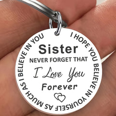 Custom Stainless Steel Keychain for Sister