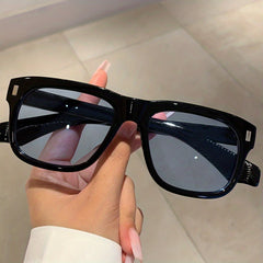 Retro Square Sunglasses Rivet Jelly Gradient UV400 Sun Shades