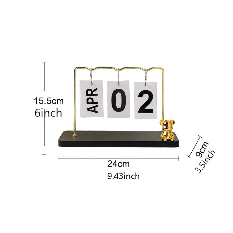Metal Desktop Desk Calendar Ornament Calendar Home