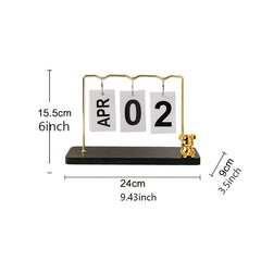Metal Desktop Desk Calendar Ornament Calendar Home