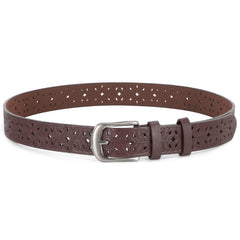 Wide Hollow Pu Leather Belt for Women with Pin Buckle