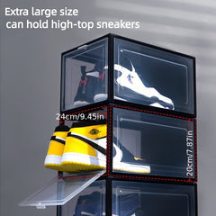 Plastic Shoe Rack Box With Door Shoe Storage Box Dust-proof Stackable Shoe Cabin