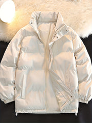 Men's Thickened Cotton Padded Jacket Lamb Fleece Warm Coat Winter