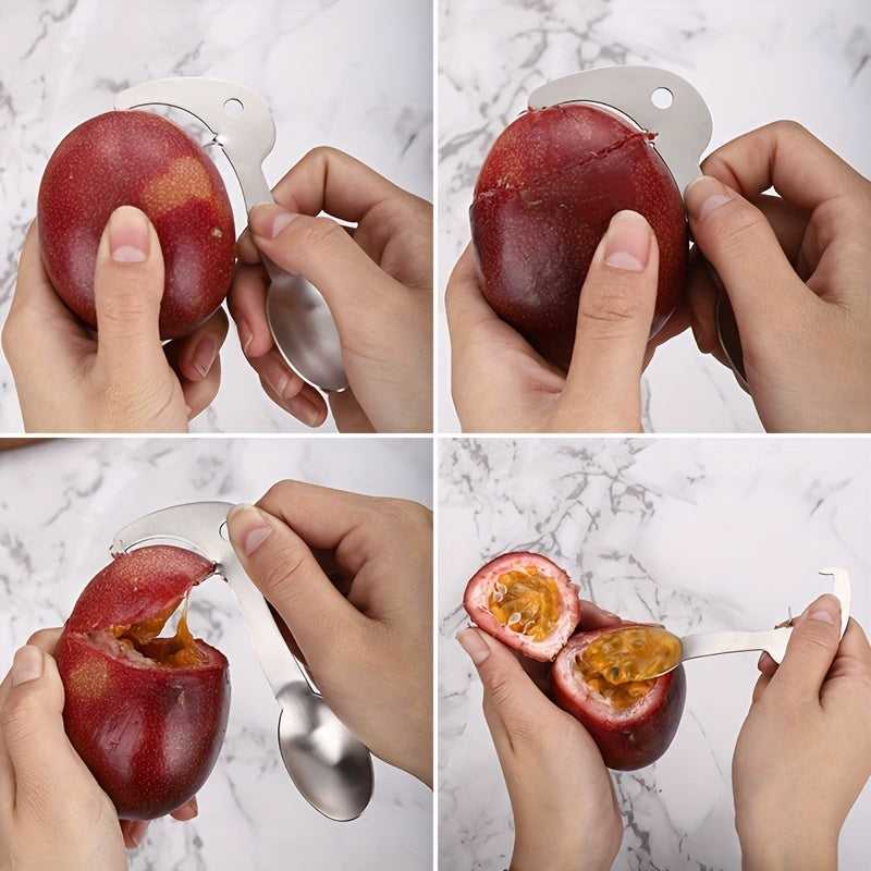 Passion Fruit Opener Stainless Steel - Fruit Ball Scoop - Household Spoon Opener