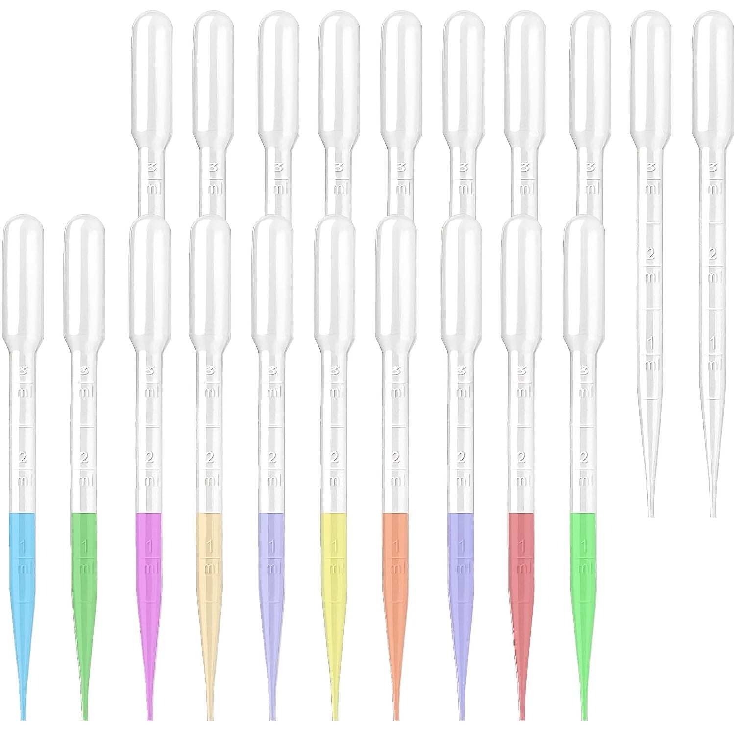 100pcs 3ML Plastic Pipette for Essential Oils Home Laboratory