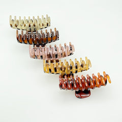 5pcs Tortoiseshell Big Hair Claw Clips Non Slip Matte Large Claw Clips