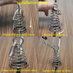 Stainless Steel Ground Pegs for Decks - Windproof Tent Pegs