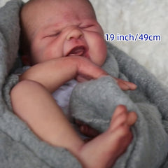 19 Inch Reborn Baby Doll with 3D Skin Painted Hair Visible Veins
