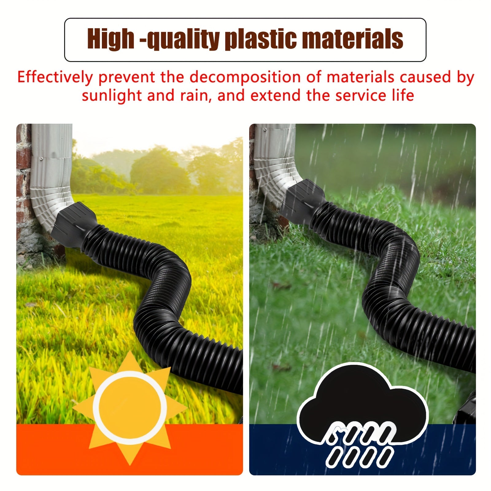 2pcs Telescopic Downspout Extenders 17-149 cm