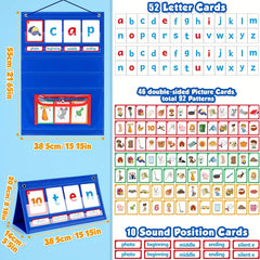 Kindergarten Spelling Game Set Flash Cards Chart Visual Words Learning Toy