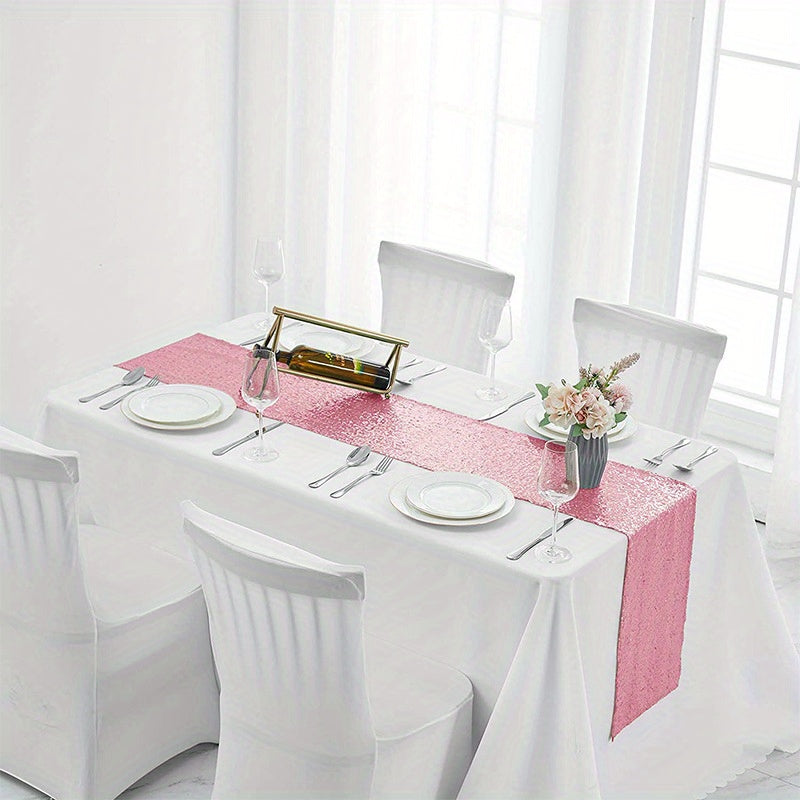 Golden Sequin Table Cover Christmas Party Wedding Decoration