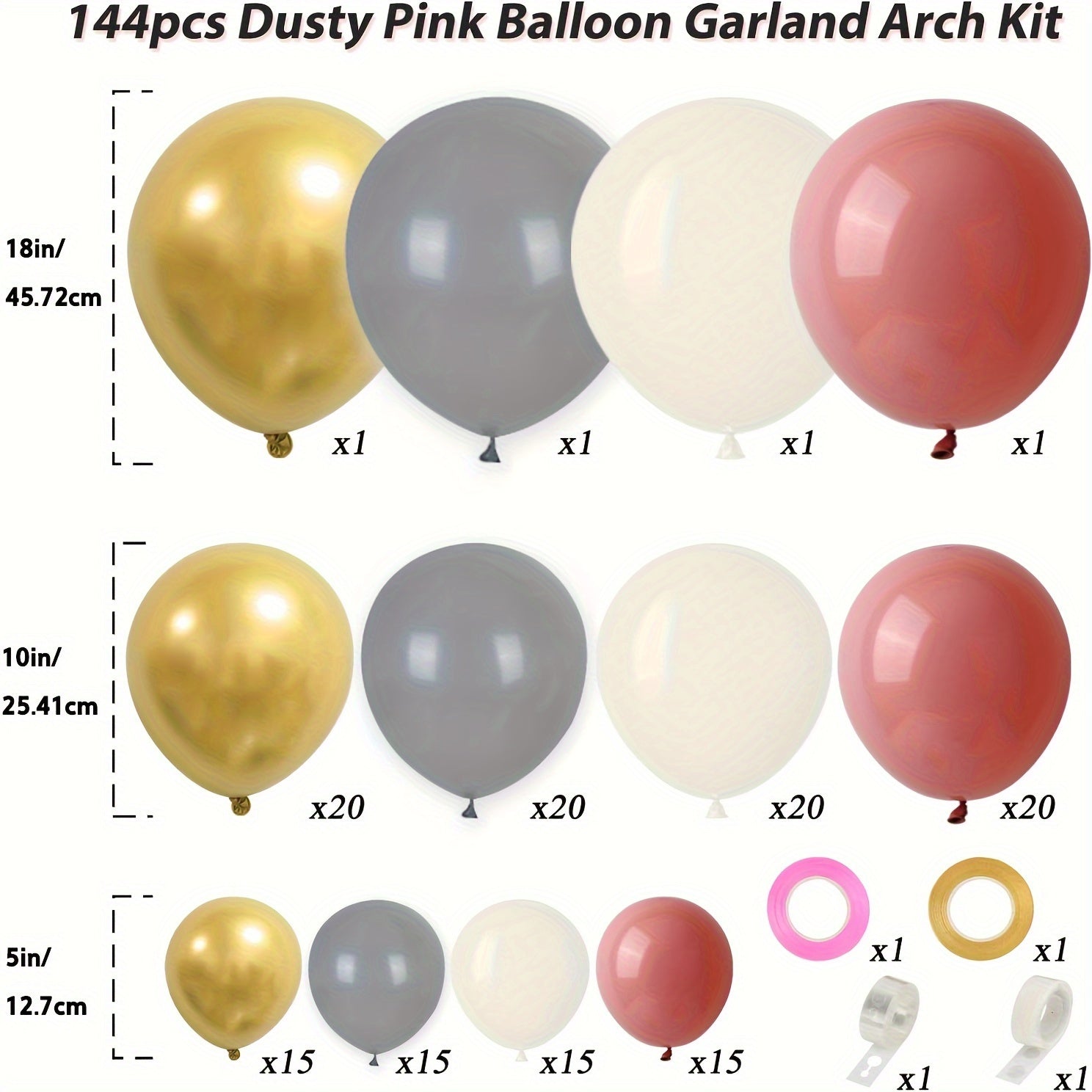 Balloon Garland Arch Kit for Wedding Anniversary Graduation Holiday Celebration