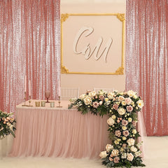 2pcs Sequin Backdrop Curtains Glitter Photo Booth Backdrops Curtains