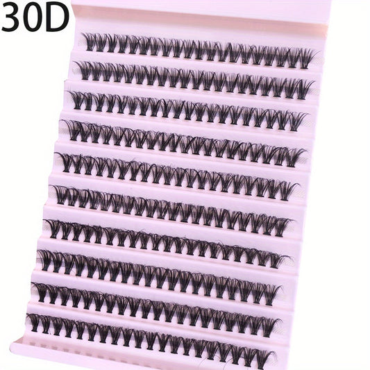 200pcs 10mm 12mm 14mm D Curling Cluster Lashes