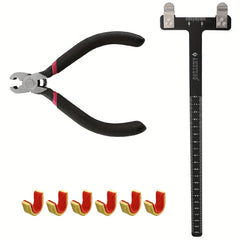 Bow String Nocking Points Set T Square Ruler With Plier And 6 Buckles